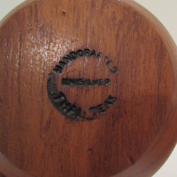 Vintage 'Handcrafted Unisilver Thai Teak' Salad Bowls - Set of 4 - Picture 11 of 14